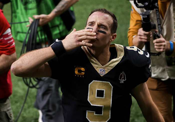 Drew Brees exists Superdome